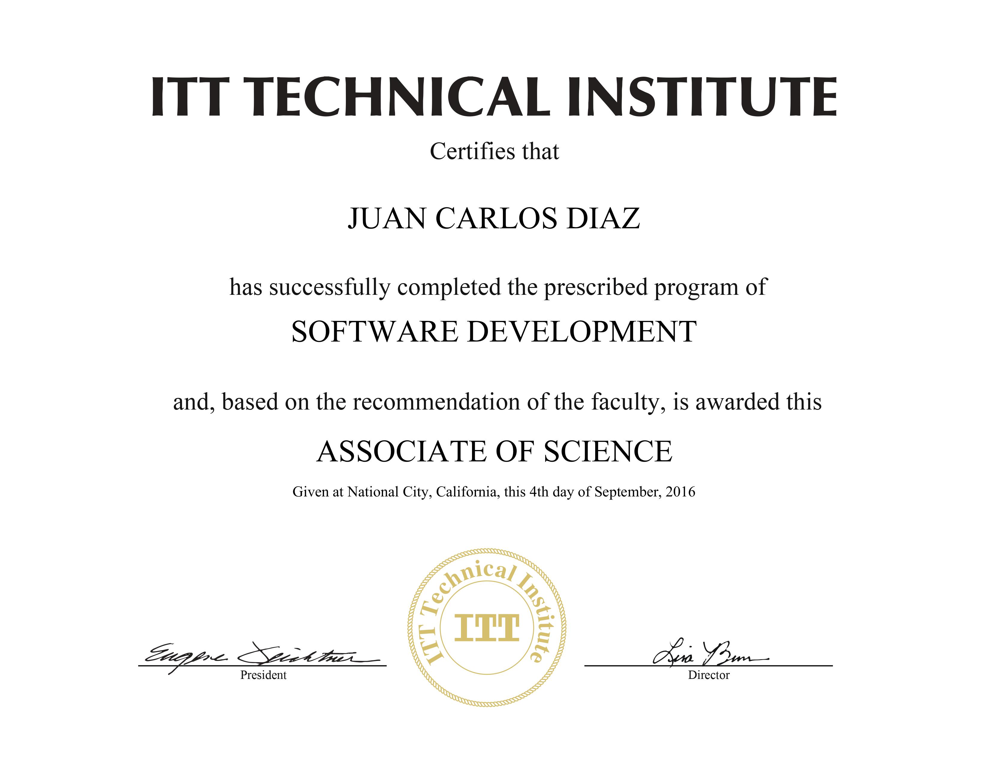 Associate of Science in Software Development